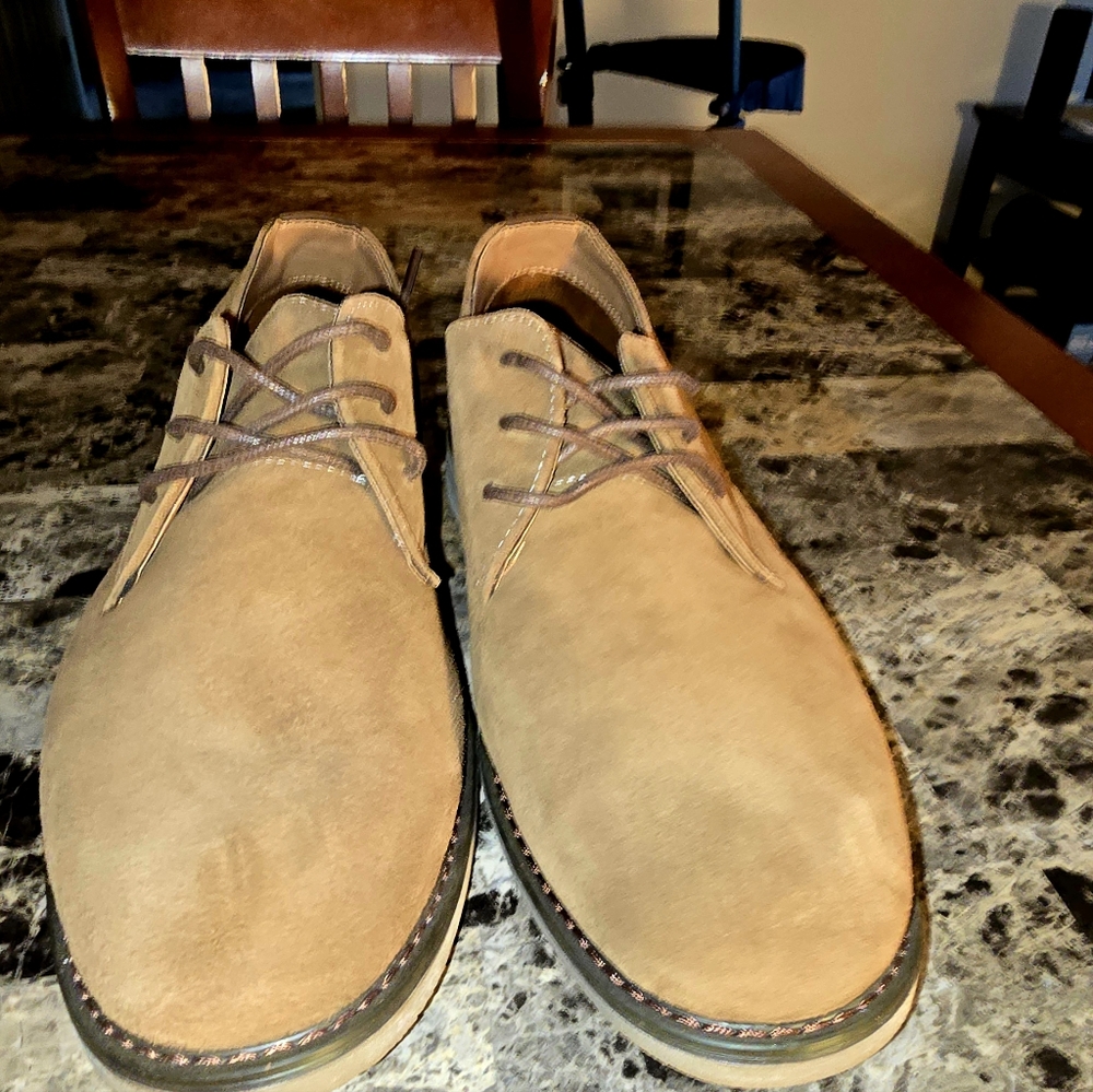 Men's Nun Bush Chestnut Swede Derbies.